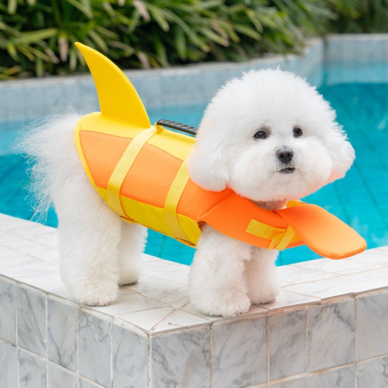 상어 모양 애견 구명조끼, 고부력 조절형 스트랩, 소형 - Life Jacket Buoyancy 리뷰 및 가격